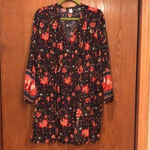 Old Navy Floral Tunic Dress Sz XL